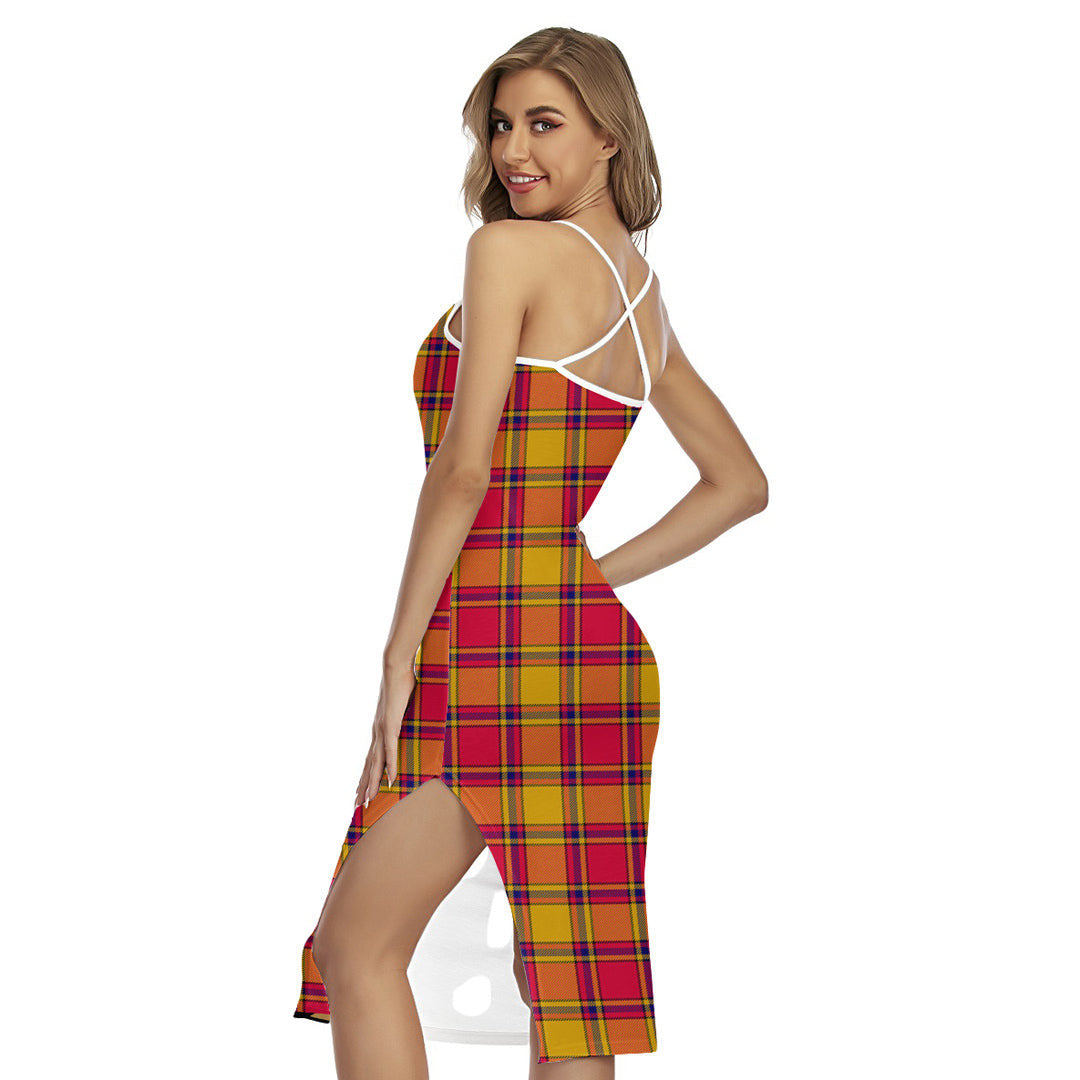 Scrymgeour Tartan Plaid Back Cross Cami Dress