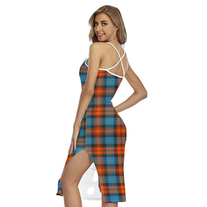 MacLachlan Ancient Tartan Plaid Back Cross Cami Dress