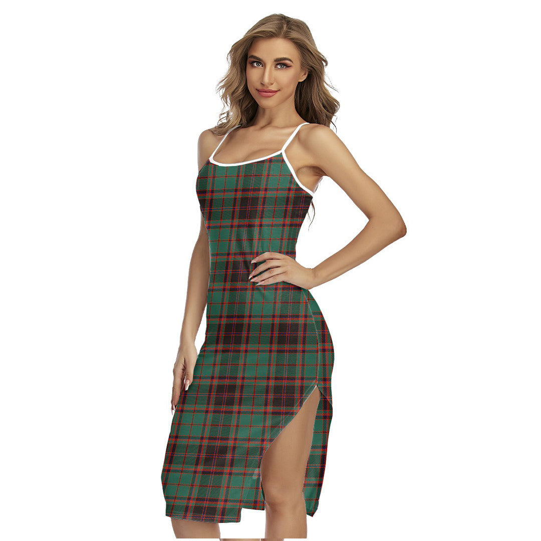 Buchan Ancient Tartan Plaid Back Cross Cami Dress