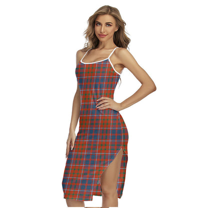 Cameron of Lochiel Ancient Tartan Plaid Back Cross Cami Dress