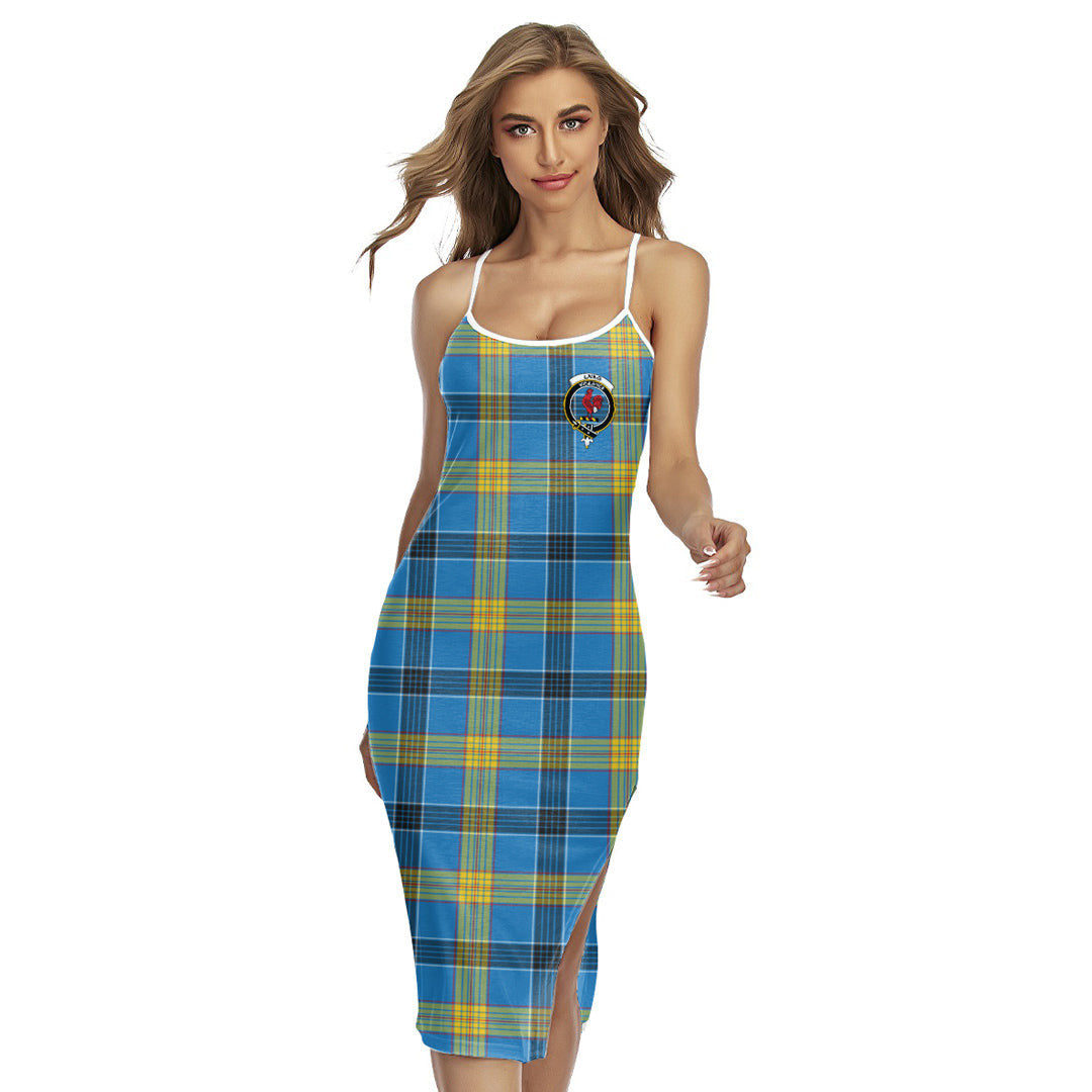 Laing Tartan Crest Back Cross Cami Dress