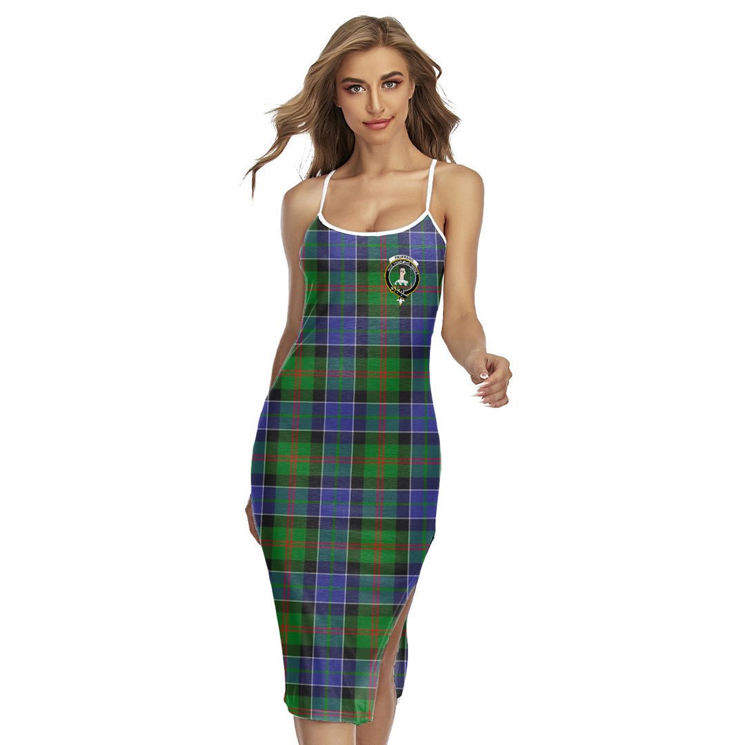 Paterson Tartan Crest Back Cross Cami Dress