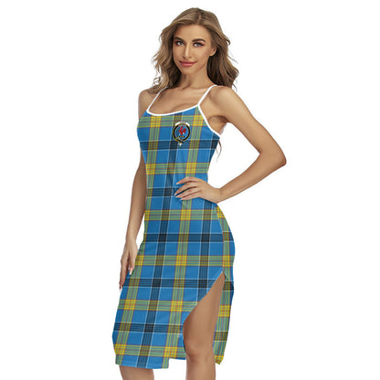 Laing Tartan Crest Back Cross Cami Dress