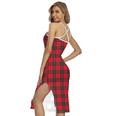 Drummond Modern Tartan Crest Back Cross Cami Dress