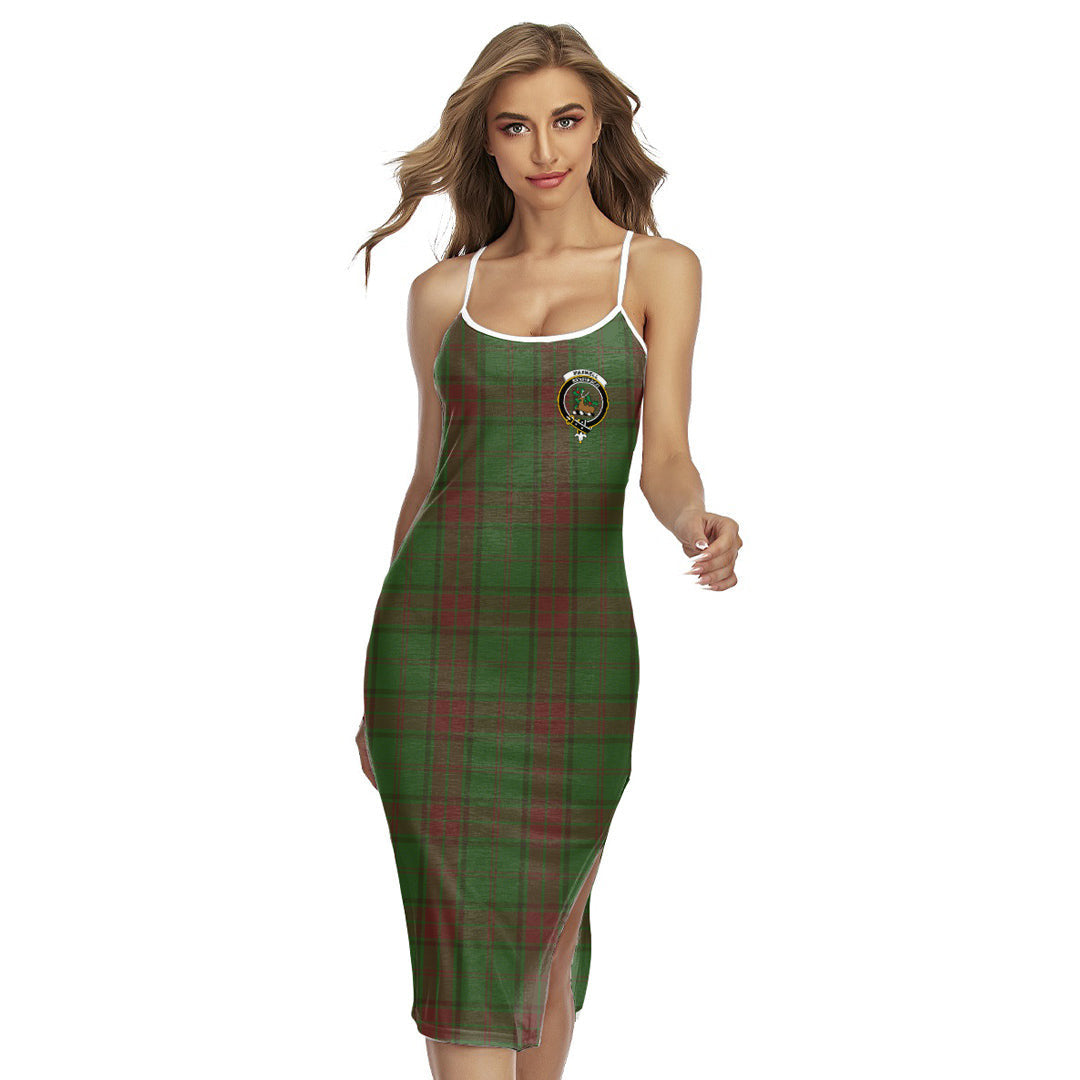 Maxwell Hunting Tartan Crest Back Cross Cami Dress