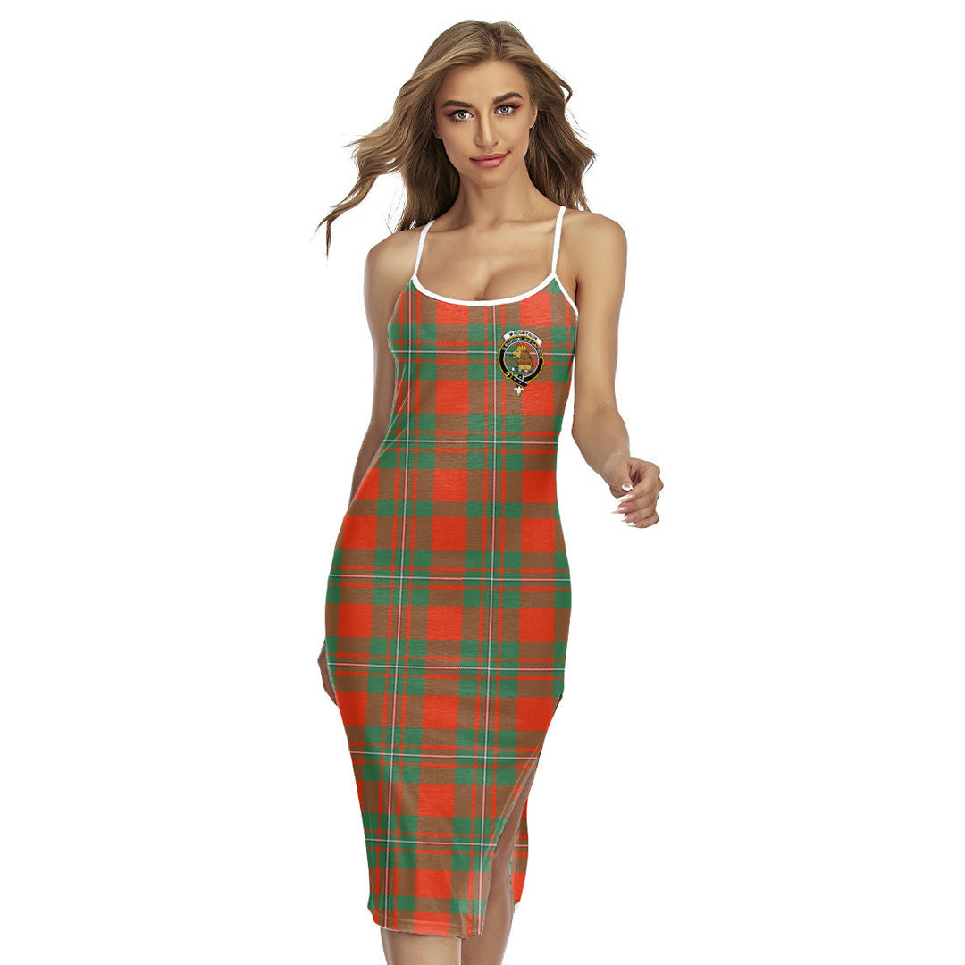 MacGregor Ancient Tartan Crest Back Cross Cami Dress