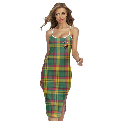 MacMillan Old Ancient Tartan Crest Back Cross Cami Dress