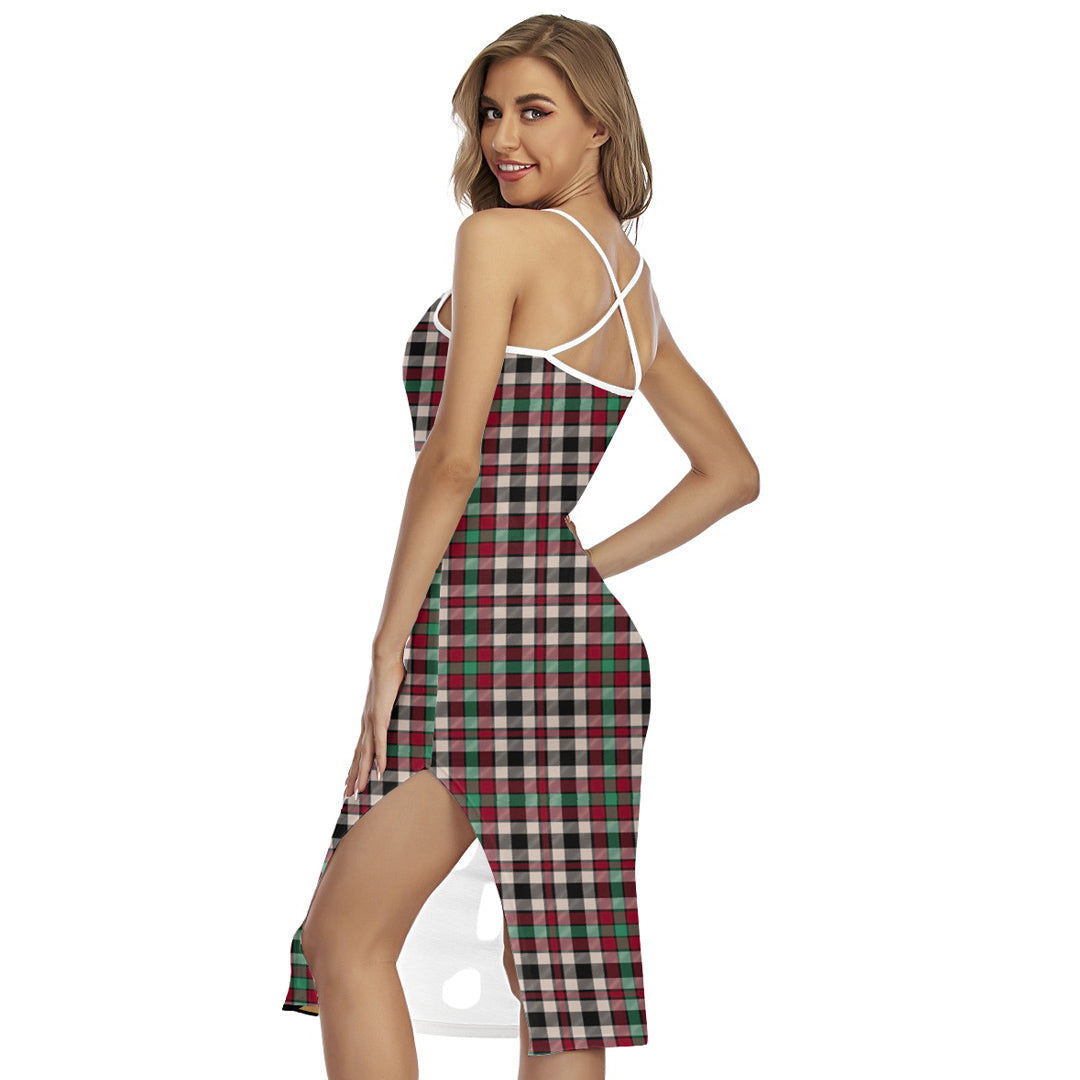 Borthwick Dress Ancient Tartan Crest Back Cross Cami Dress