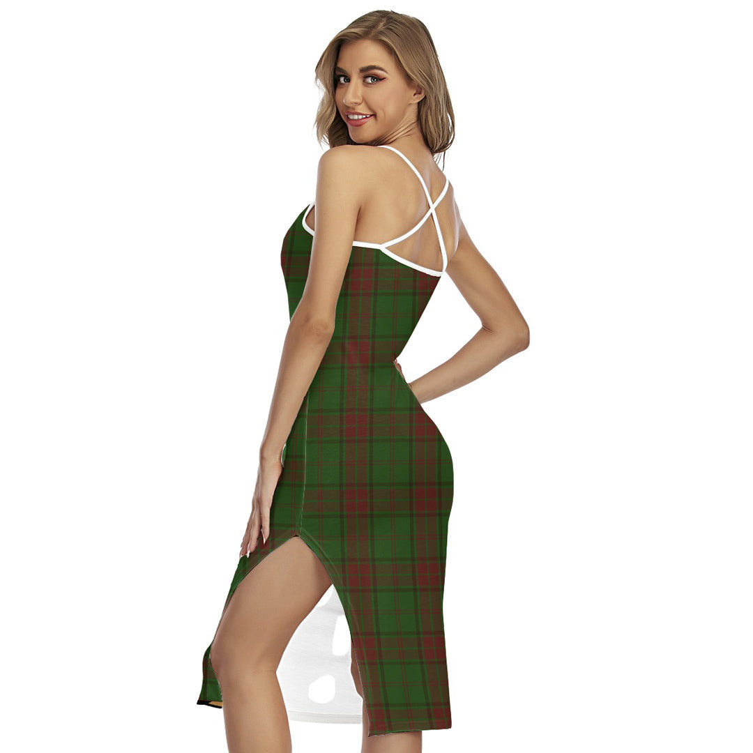 Maxwell Hunting Tartan Crest Back Cross Cami Dress