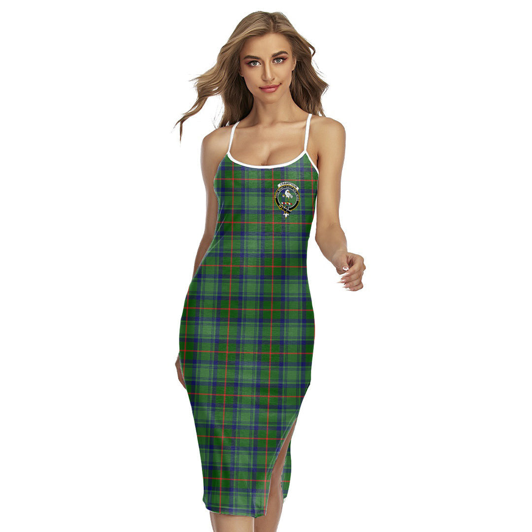 Cranstoun Tartan Crest Back Cross Cami Dress