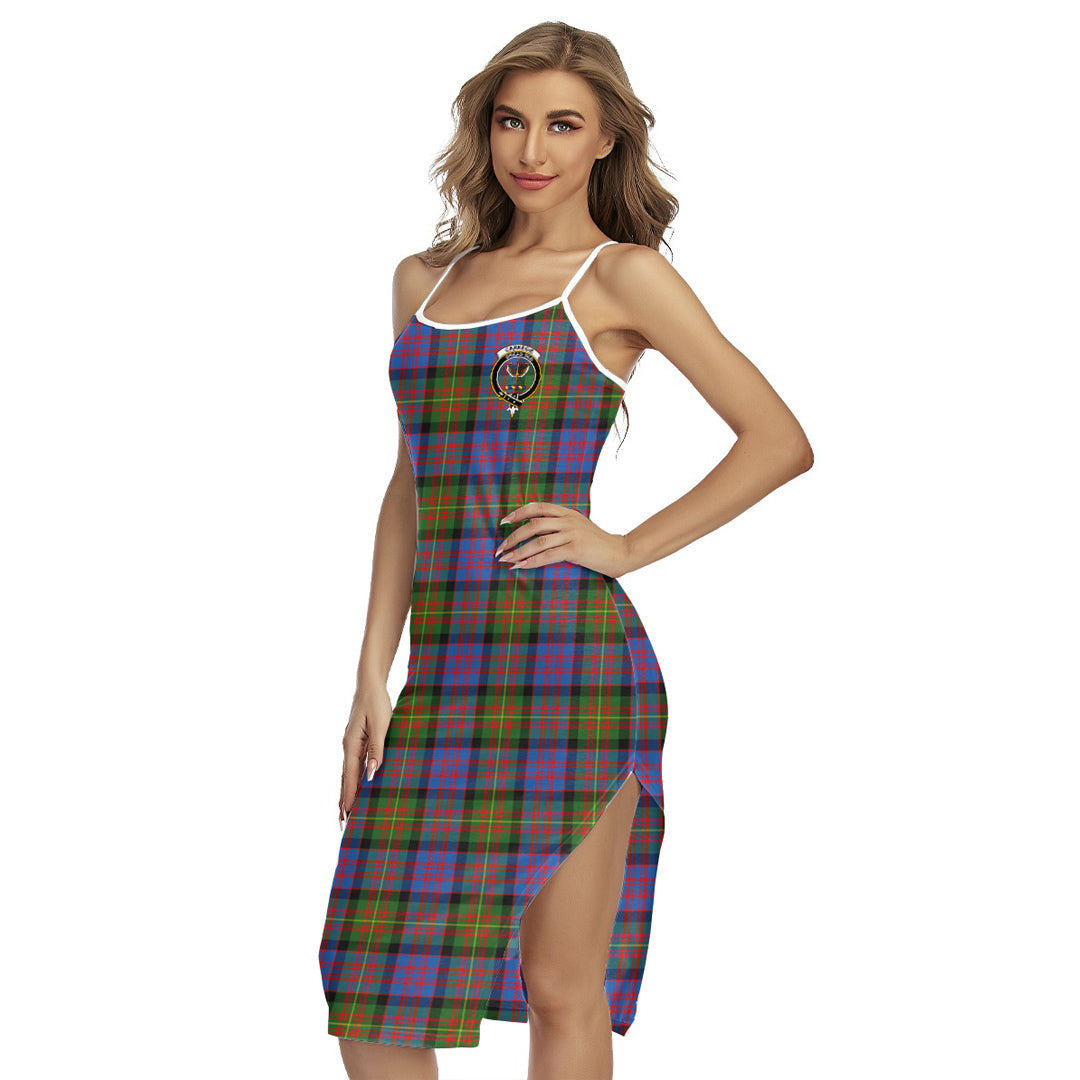 Carnegie Ancient Tartan Crest Back Cross Cami Dress