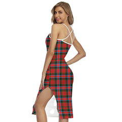 MacDuff Modern Tartan Crest Back Cross Cami Dress