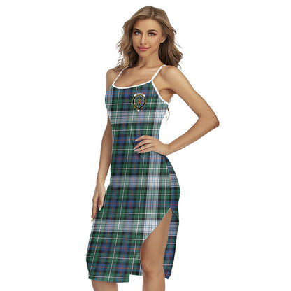 MacKenzie Dress Ancient Tartan Crest Back Cross Cami Dress