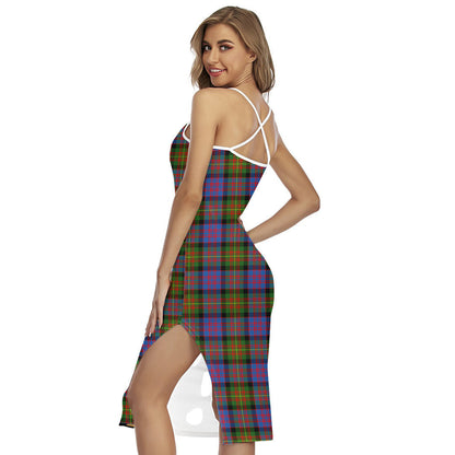 Carnegie Ancient Tartan Crest Back Cross Cami Dress