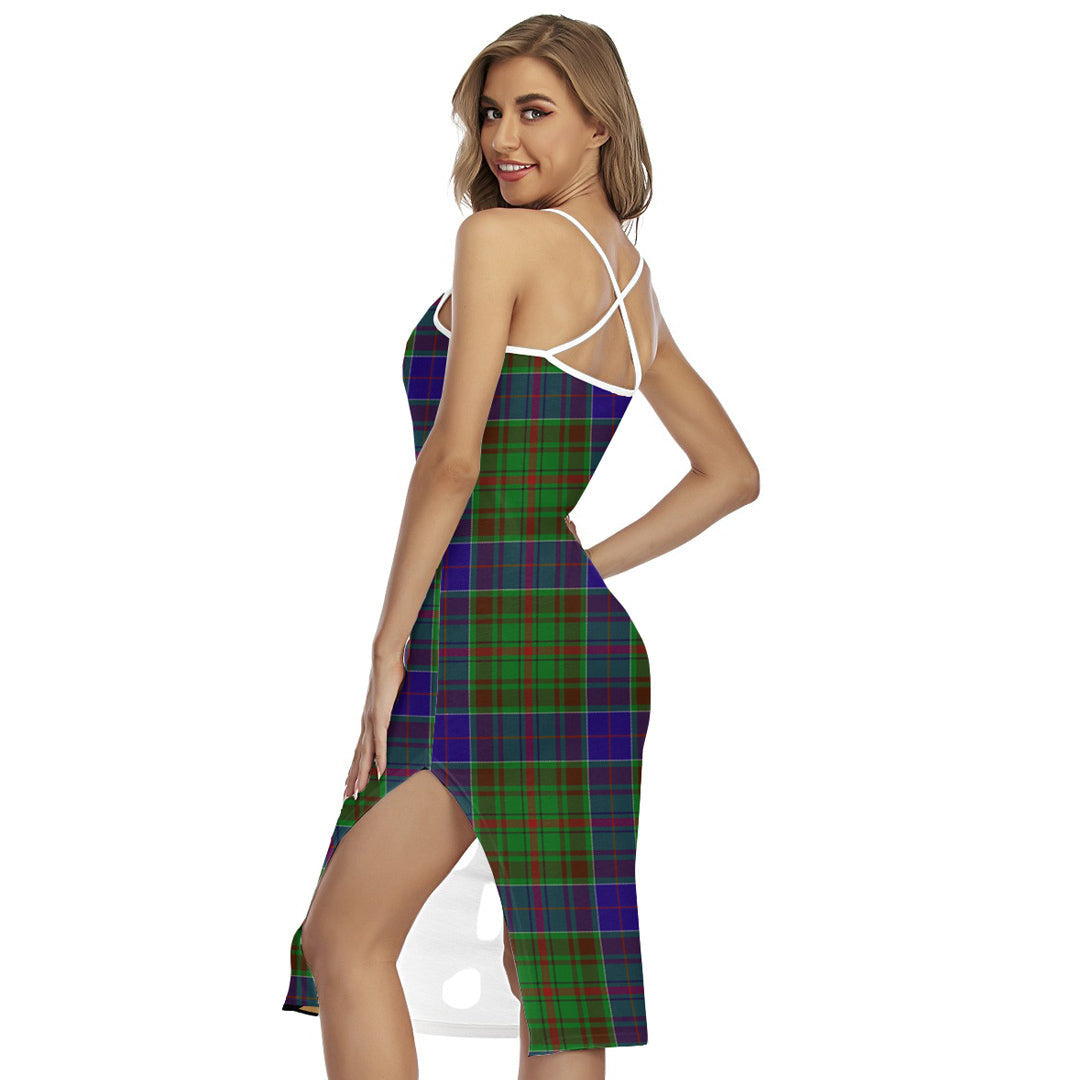 Adam Tartan Crest Back Cross Cami Dress