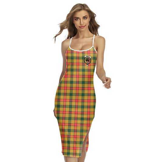 Baxter Tartan Crest Back Cross Cami Dress