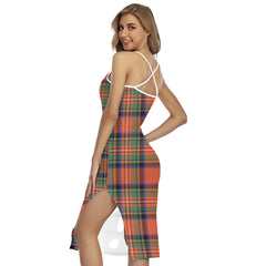Stewart Royal Ancient Tartan Crest Back Cross Cami Dress