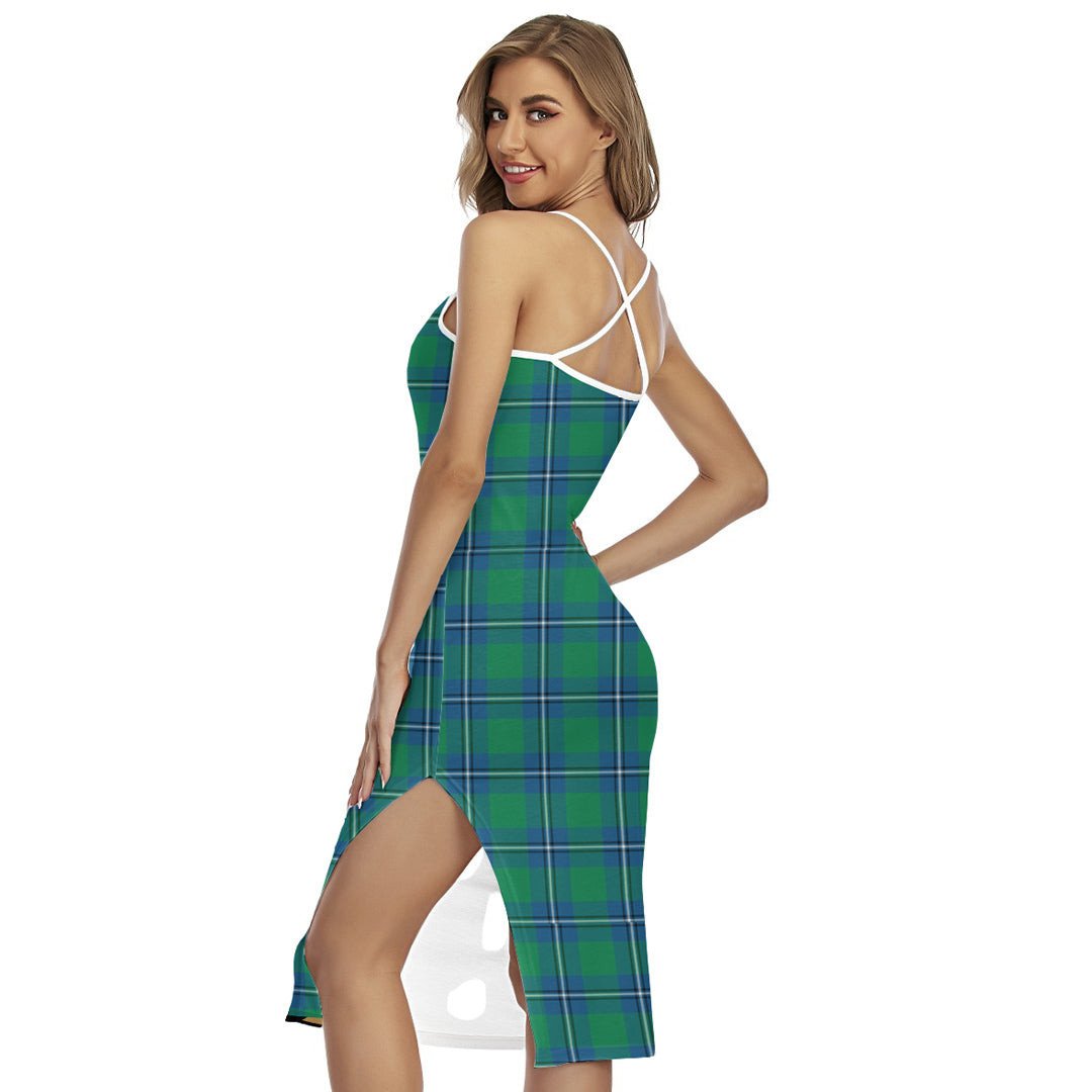 Irvine Ancient Tartan Crest Back Cross Cami Dress