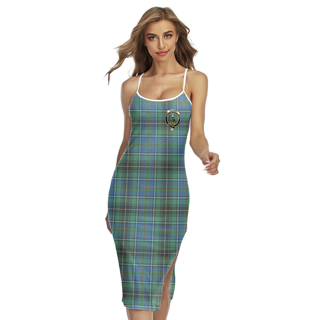 MacInnes Ancient Tartan Crest Back Cross Cami Dress