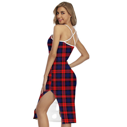 MacLachlan Modern Tartan Crest Back Cross Cami Dress