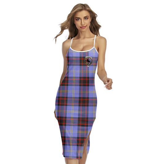 Rutherford Tartan Crest Back Cross Cami Dress