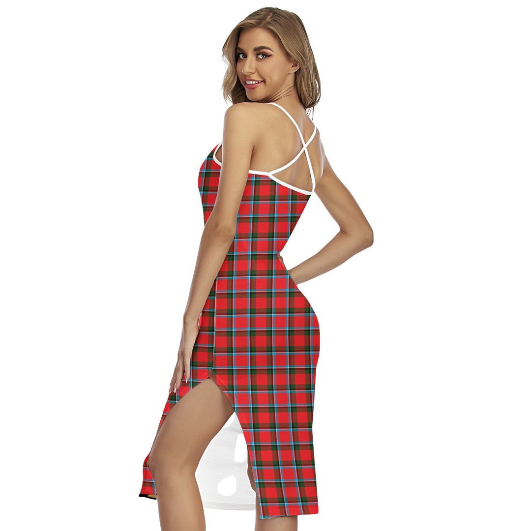 Sinclair Modern Tartan Crest Back Cross Cami Dress