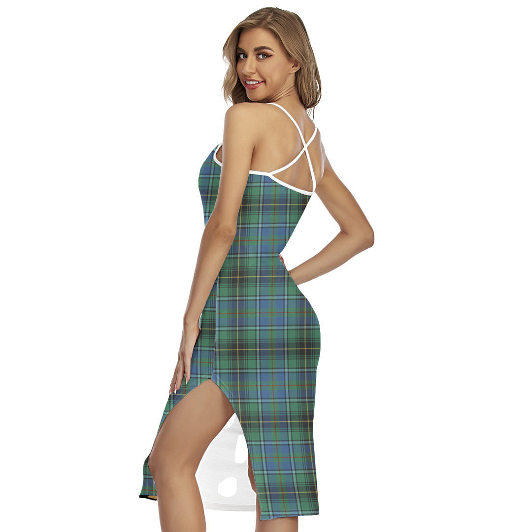 MacInnes Ancient Tartan Crest Back Cross Cami Dress