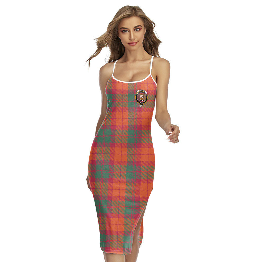 MacNab Ancient Tartan Crest Back Cross Cami Dress