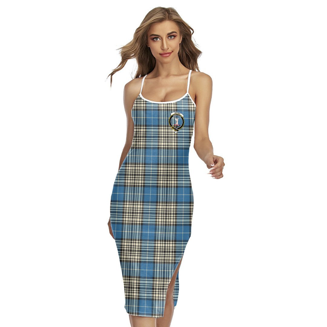 Napier Ancient Tartan Crest Back Cross Cami Dress