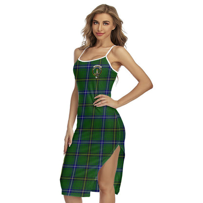 Henderson Modern Tartan Crest Back Cross Cami Dress