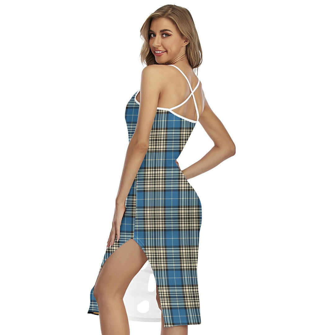 Napier Ancient Tartan Crest Back Cross Cami Dress