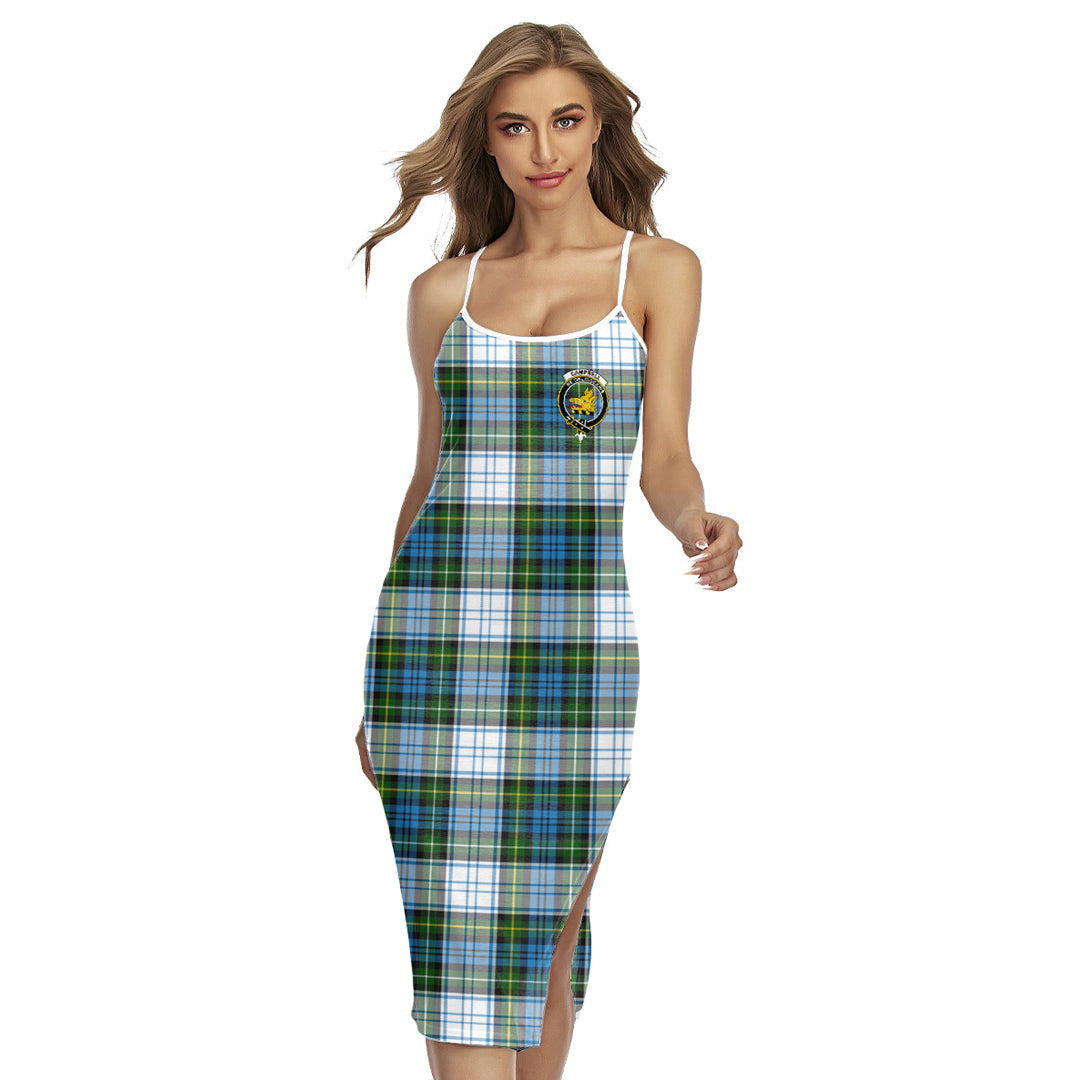 Campbell Dress Tartan Crest Back Cross Cami Dress