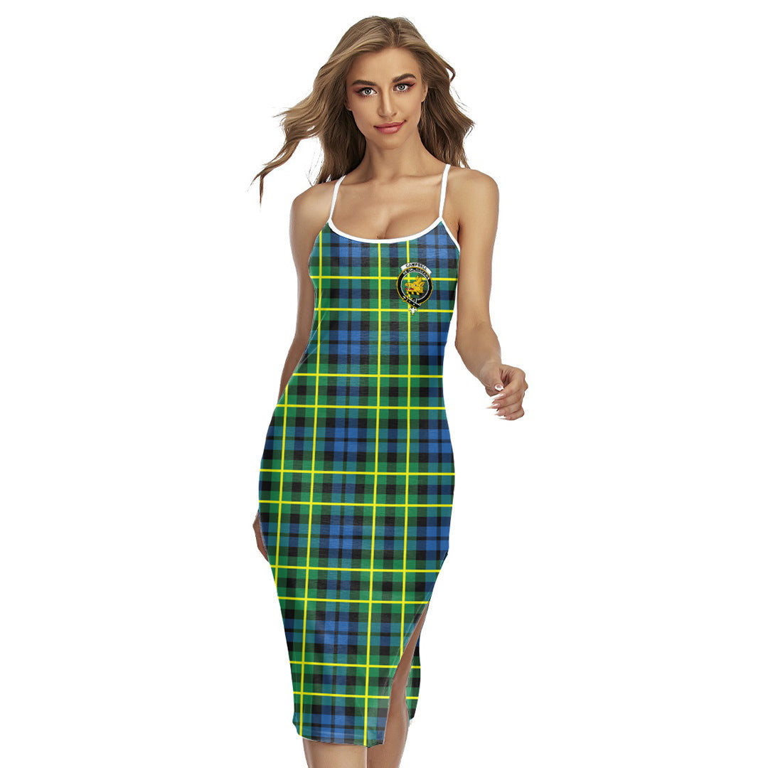 Campbell of Breadalbane Ancient Tartan Crest Back Cross Cami Dress