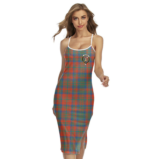 Matheson Ancient Tartan Crest Back Cross Cami Dress