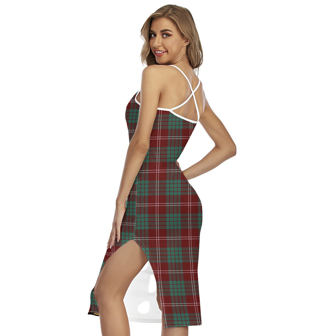 Crawford Modern Tartan Crest Back Cross Cami Dress