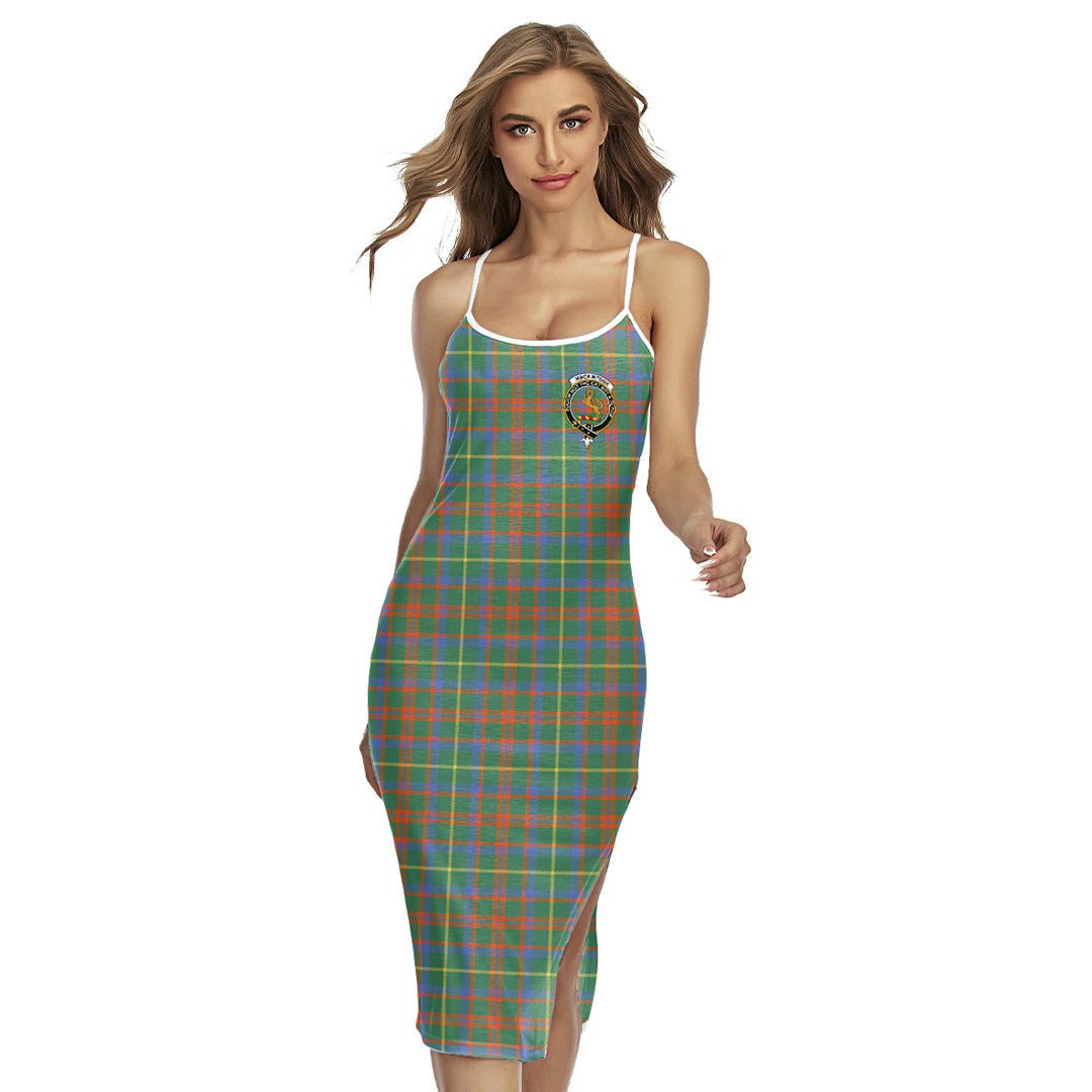 MacKintosh Hunting Ancient Tartan Crest Back Cross Cami Dress