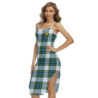 Campbell Dress Tartan Crest Back Cross Cami Dress