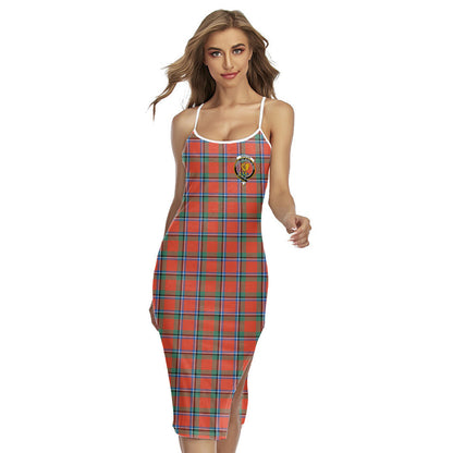 Sinclair Ancient Tartan Crest Back Cross Cami Dress