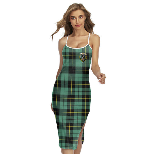 Wallace Hunting Ancient Tartan Crest Back Cross Cami Dress