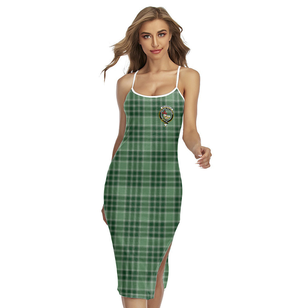 MacDonald Lord of the Isles Hunting Tartan Crest Back Cross Cami Dress