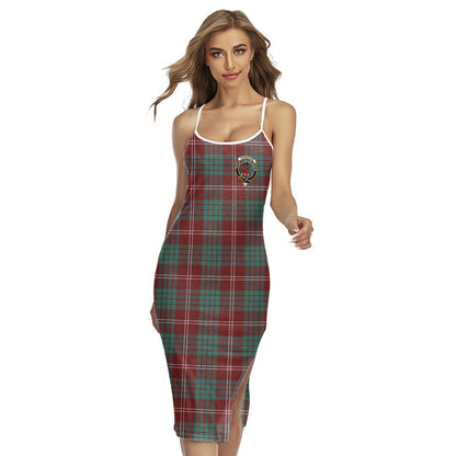 Crawford Modern Tartan Crest Back Cross Cami Dress