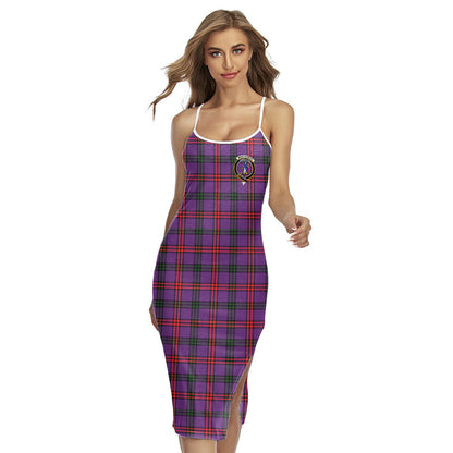 Montgomery Modern Tartan Crest Back Cross Cami Dress