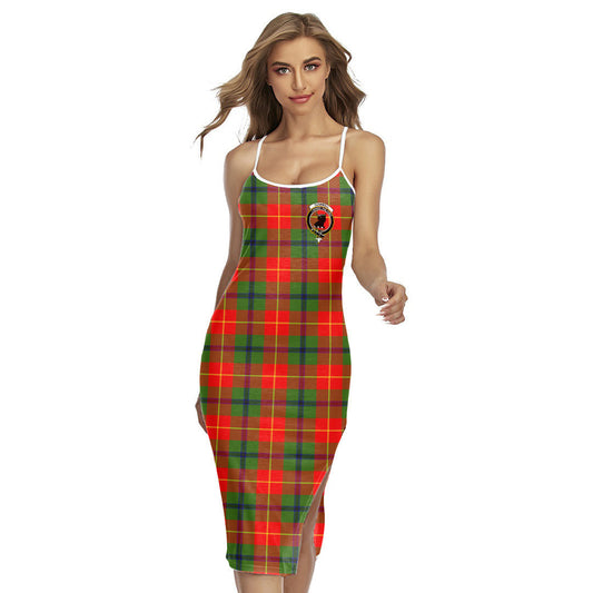 Turnbull Dress Tartan Crest Back Cross Cami Dress