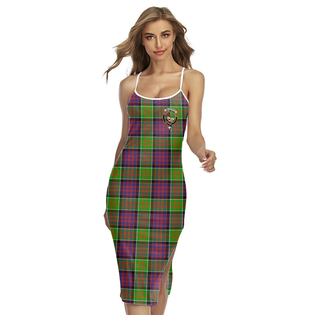 MacDonald of Clanranald Tartan Crest Back Cross Cami Dress