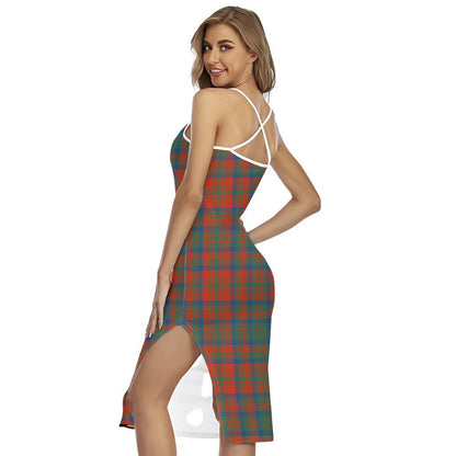 Matheson Ancient Tartan Crest Back Cross Cami Dress