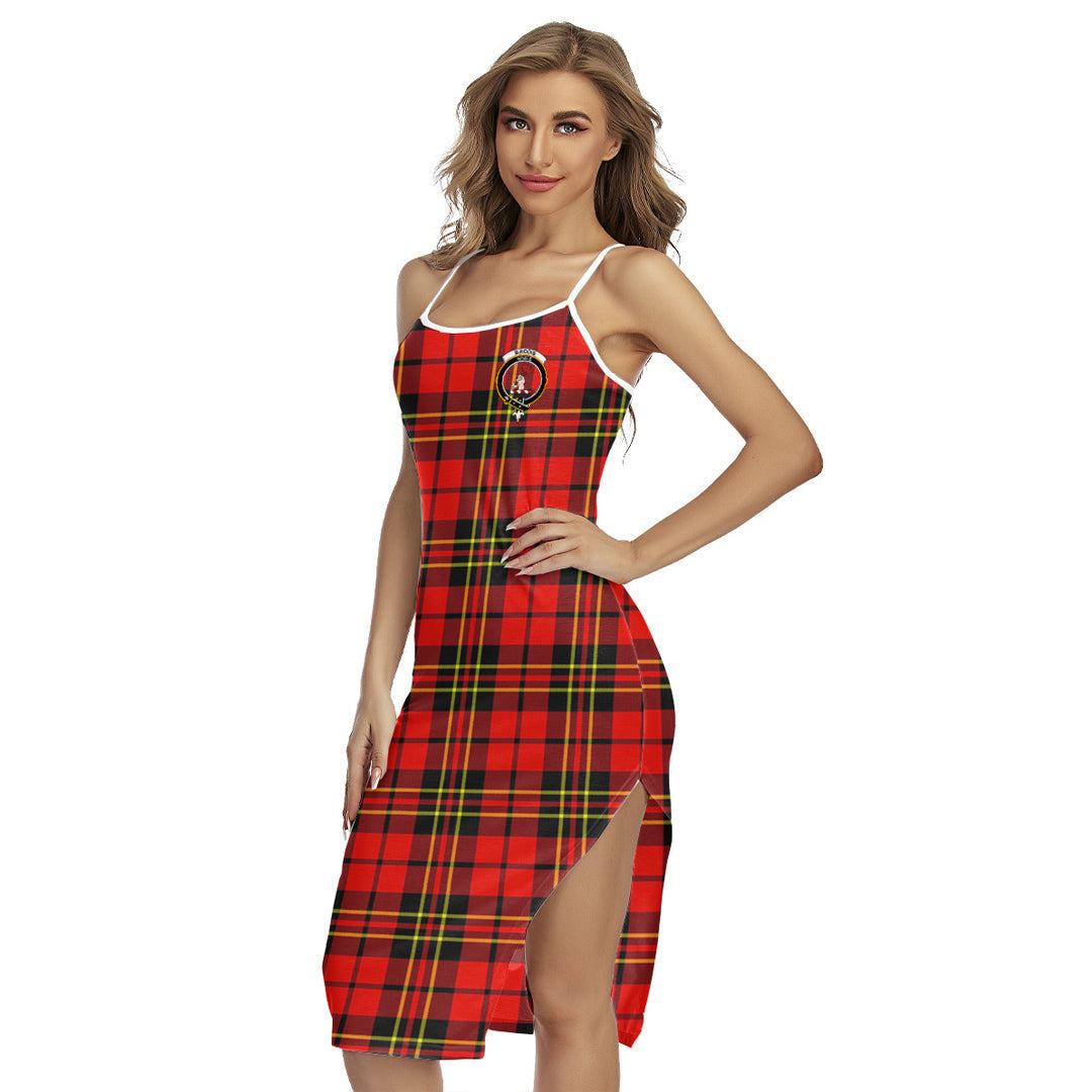 Brodie Modern Tartan Crest Back Cross Cami Dress