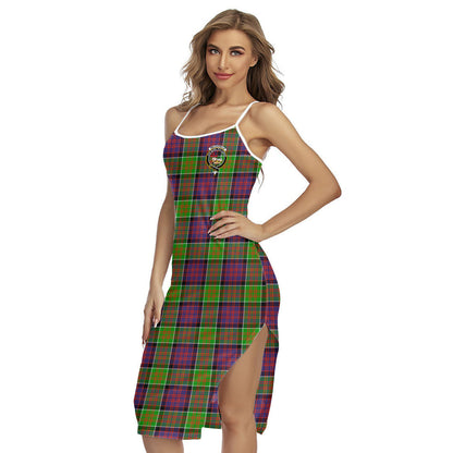 MacDonald of Clanranald Tartan Crest Back Cross Cami Dress