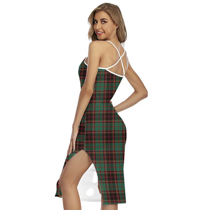 Buchan Ancient Tartan Crest Back Cross Cami Dress