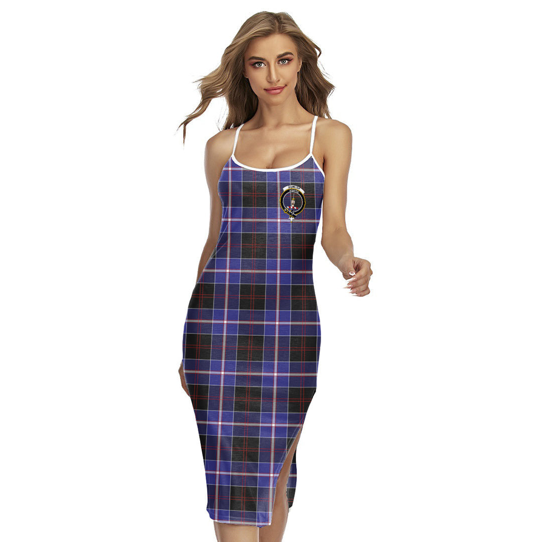 Dunlop Modern Tartan Crest Back Cross Cami Dress