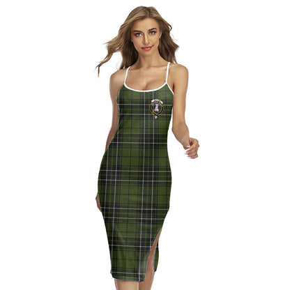 MacLean Hunting Tartan Crest Back Cross Cami Dress